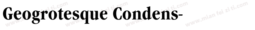 Geogrotesque Condens字体转换